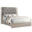 Lit très grand contemporain de style oriental capitonné avec structure en bois d'hévéa et tête de lit tapissier pour chambre à coucher moderne-1689584289-1689584291
