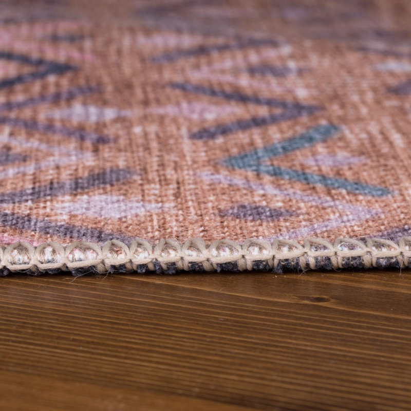 Tapis luxueux lavable à la machine, 4,9 x 7,5 pieds, 100% polyester, 1850 g / m², hauteur des poils: 0,2 pouce | Envers écologique en polyester recyclé | Parfait pour le salon et la chambre à coucher, conception douce et durable