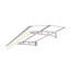 Auvent pour fenêtre 59 po x 34 po - Polycarbonate avec cantonnières en aluminium et chaleur et résistance