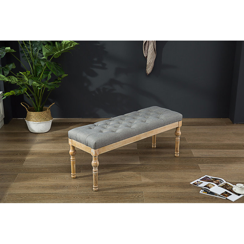 Banc de salle à manger capitonné à boutons