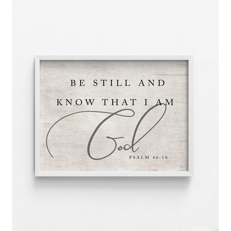 «Be Still And Know That I Am God», impression de Psaume 46:10, grand art mural biblique, affiche rustique Plsam, idée de cadeau de verset biblique Be Still