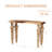 Florent Teak Wood Console Table with Seagrass and Bobbin Legs in Natural Brown