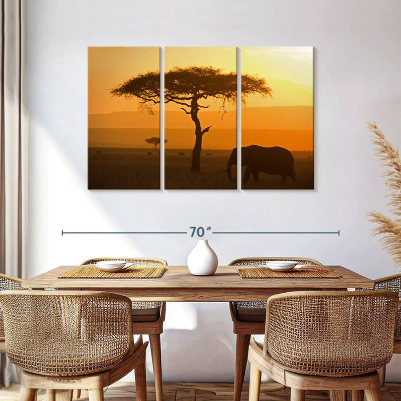Lone Elephant, 36" H x 57" W