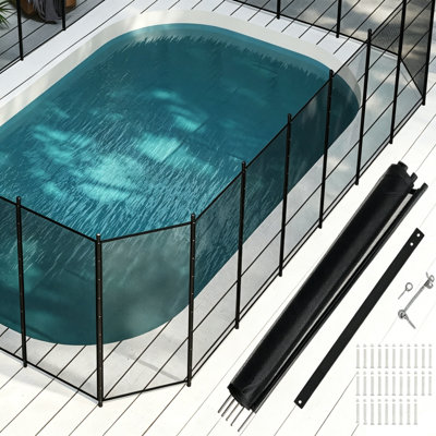NL-NLSF412 Pool Fence, Black, 4*12FT