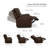 113"oversized Faux Leather Power Reclining Sofa With Adjustable Headrest-1645108545