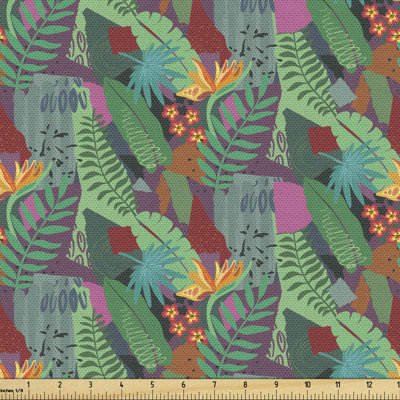 Paine Tropical Jungle Leaves and Branches Fabric