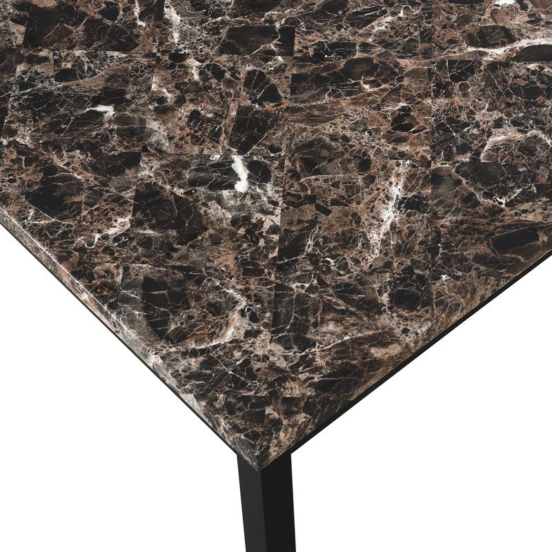 Stylish 5-Piece Dinette Set With Faux Marble Top For Functional And Aesthetic Interior Dining Spaces