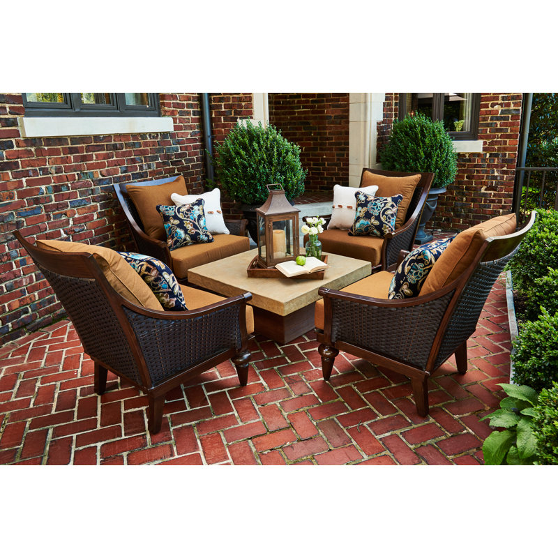 Somerby Premium All-Weather Wicker Outdoor Lounge Chair , Sunbrella® Cushions Included, Canvas Teak