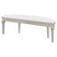 Colwood Silver Oak Upholstered Curved Bench