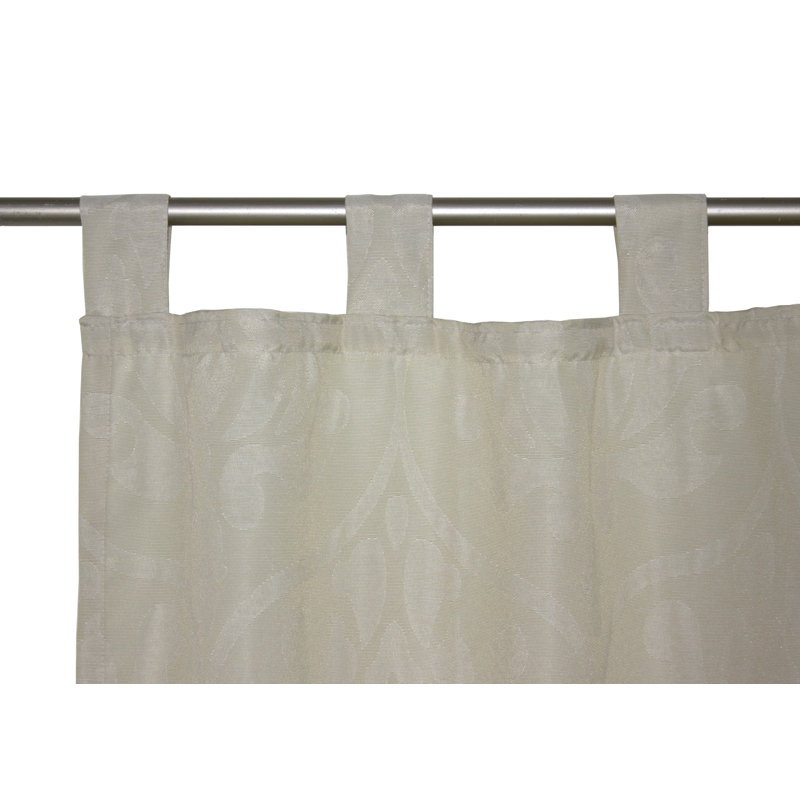 Adisson Room Darkening Curtain Single Panel, 135cm Width x 175cm Drop, Cream