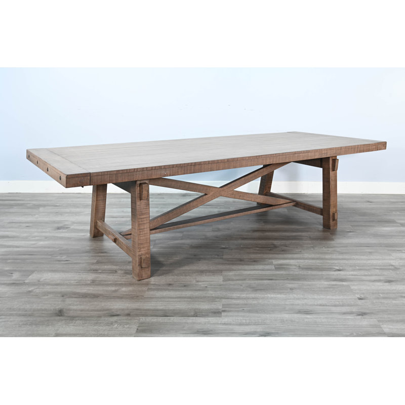 Ansi Extendable Mahogany Solid Wood Base Dining Table