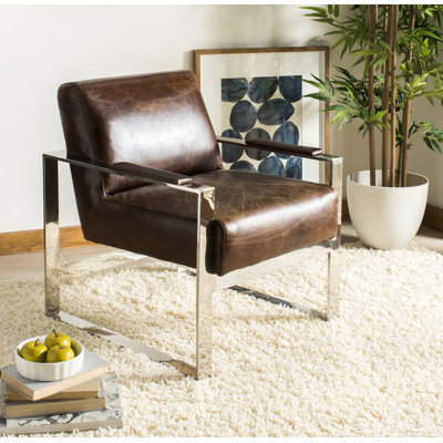 Ascan 25" Wide Genuine Leather Armchair