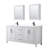 Daria 72'' Double Bathroom Vanity with Carrara Marble Top-40066247-70404269-70404272