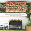 Lit de jardin surélevé avec structure en acier galvanisé, tablette de rangement et doublure de lit, jardinière surélevée avec pieds pour légumes, fleurs, herbes-104792720