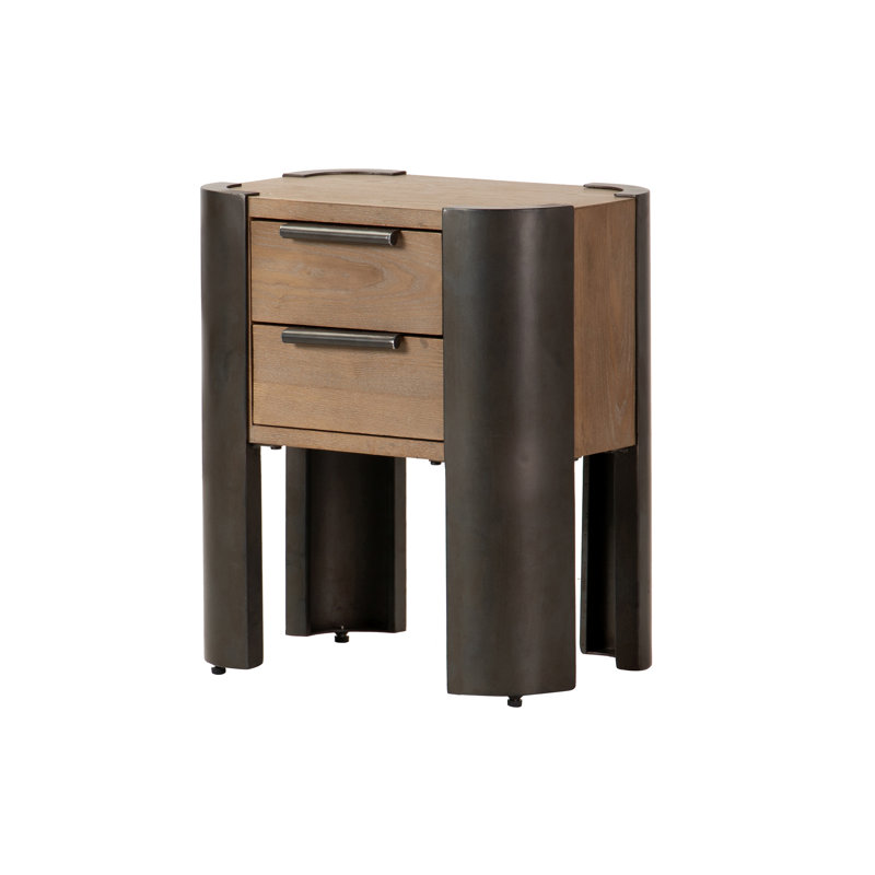 48cm W Metal Bedside Table