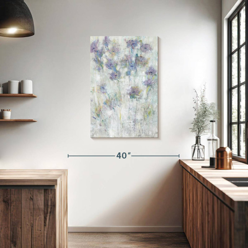 Fresque florale lavande Avery I, H 36 po x l 24 po