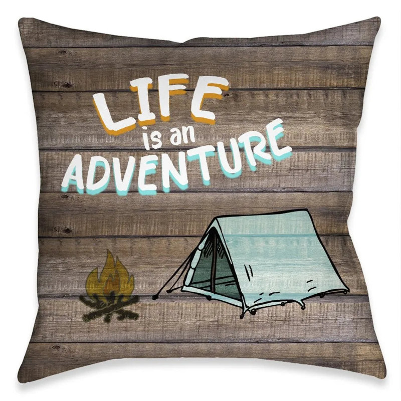 Adventure Life Reversible Throw Pillow