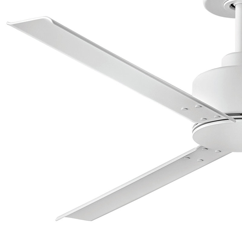 Ventilateur de plafond extérieur à 3 pales de 56 po avec contrôle mural, Blanc mat