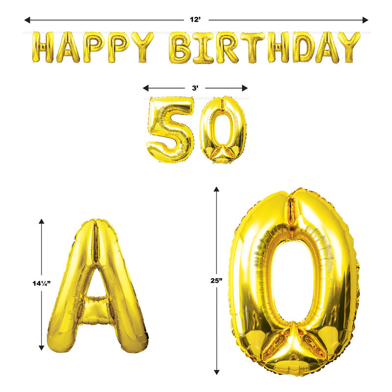 Joyeux Anniversaire 50 banderoles