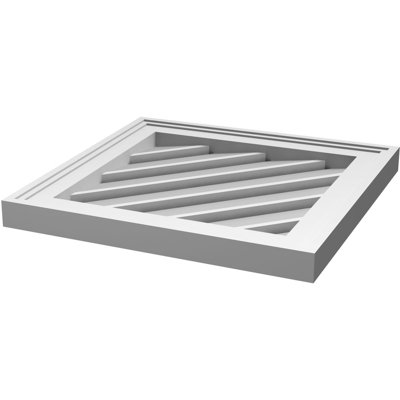 Diamond Surface Mount Signature Urethane Functional Gable Vent, Primed Tan
