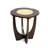 18.1'' H Modern Round Solid Wood Side Table with Petal Design