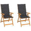 2 chaises de patio vidaXL avec coussins crème en bois de teck massif-509633146-449137289