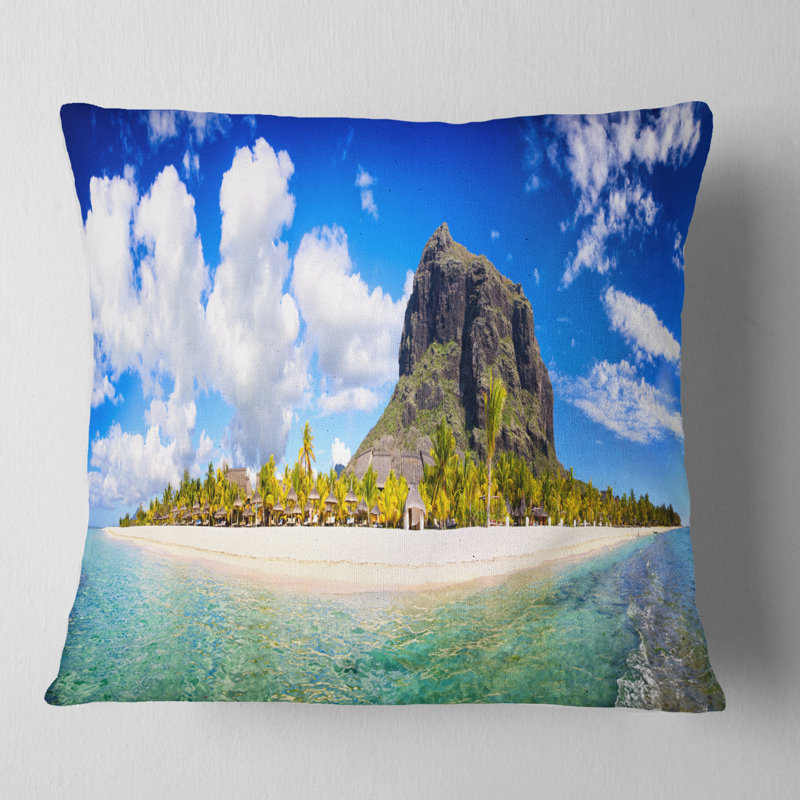 Coussin de plage photographie maurice, 16 po x 1 po, Coussin décoratif
