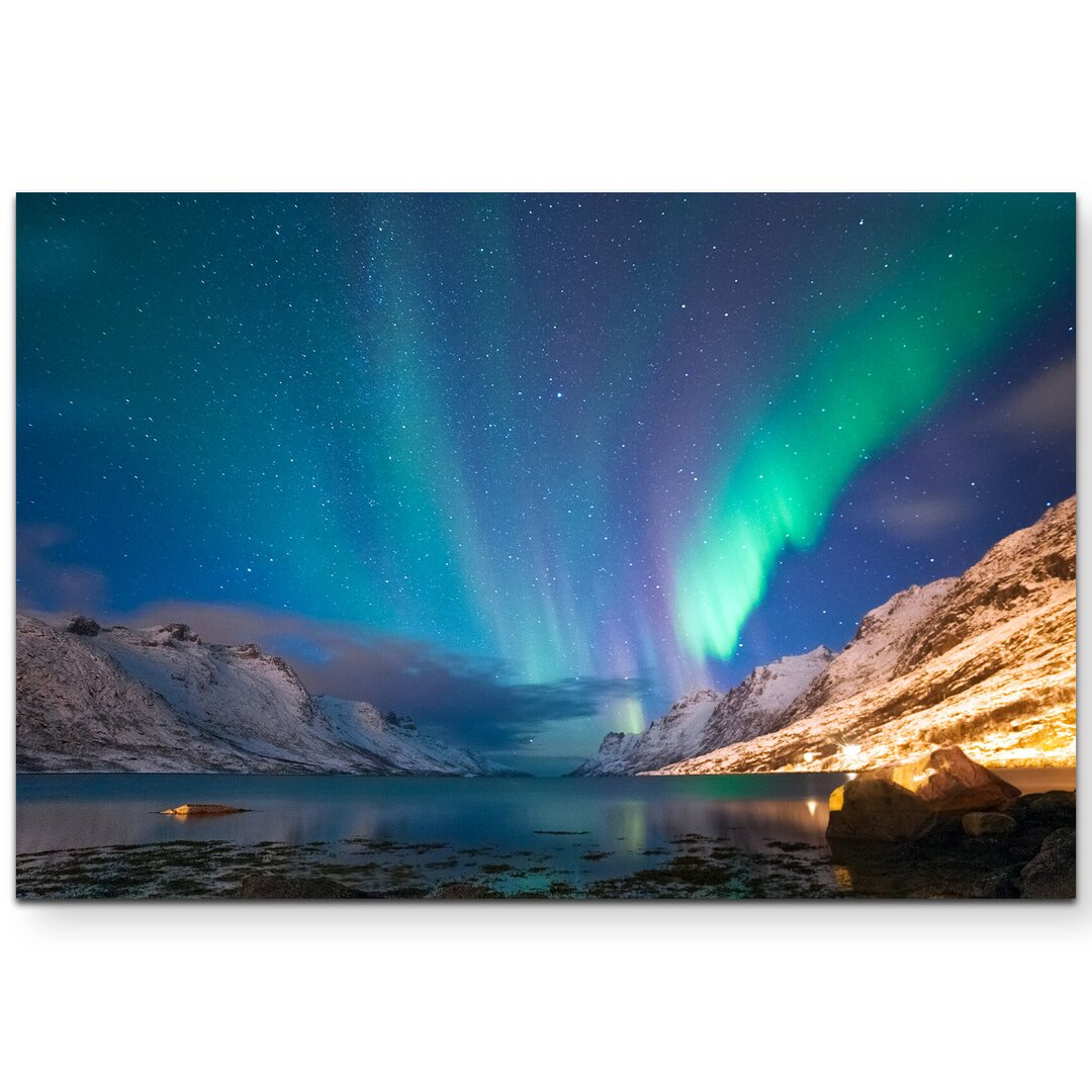 Leinwandbild Polarlichter in Norwegen