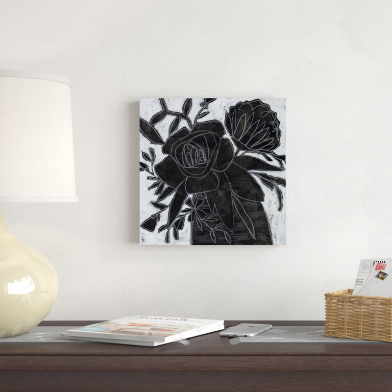 Tableau noir jardin II, H 12 po x l 12 po