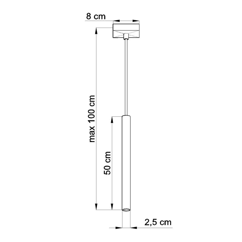 Millard 1 - Light Cylinder Pendant, White