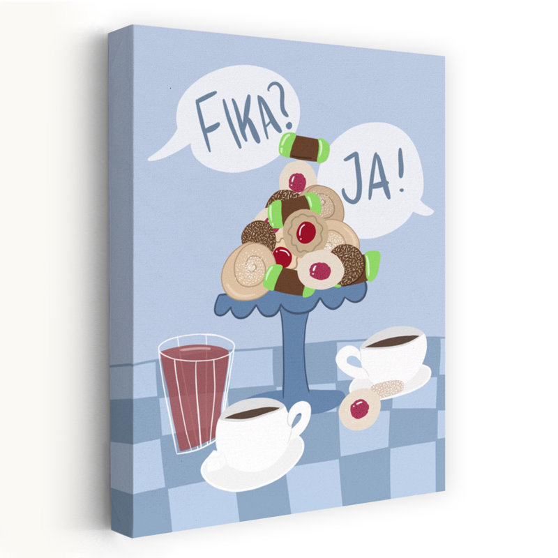 Fika by Athene Fritsch - Wrapped Canvas Print, 45.72 cm H x 30.48 cm W
