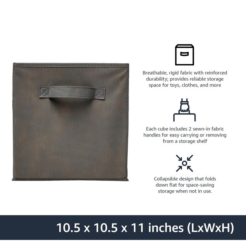Collapsible Fabric Storage, Grey