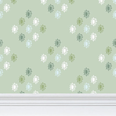 British Brooch Large Repeat Luxury Wallpaper
