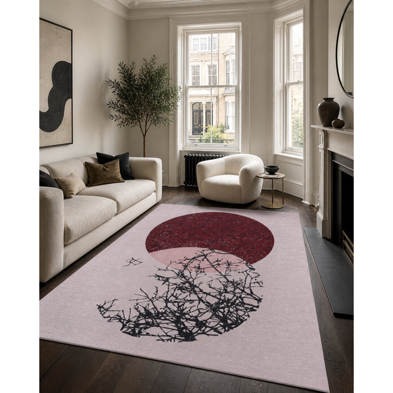 Ombre Cotton and Chenille Flatweave Area Rug, 160 cm round