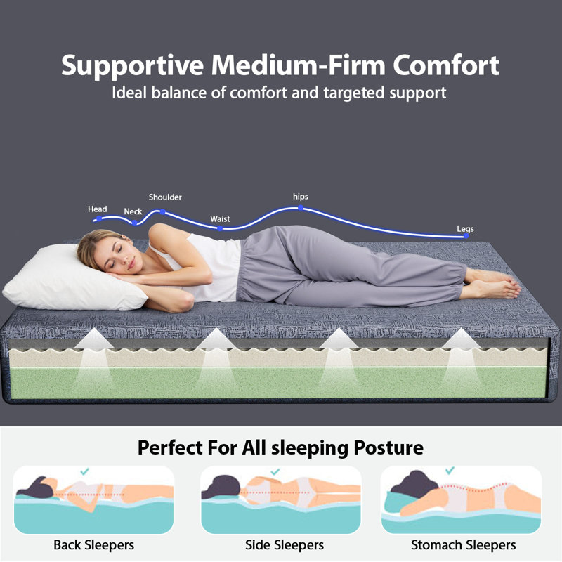 Cadre de lit réglable avec matelas en mousse viscoélastique gélifiée, cadre de lit électrique avec massage et télécommande sans fil, housse en tissu graphène, soulagement de la pression, matelas dans une boîte