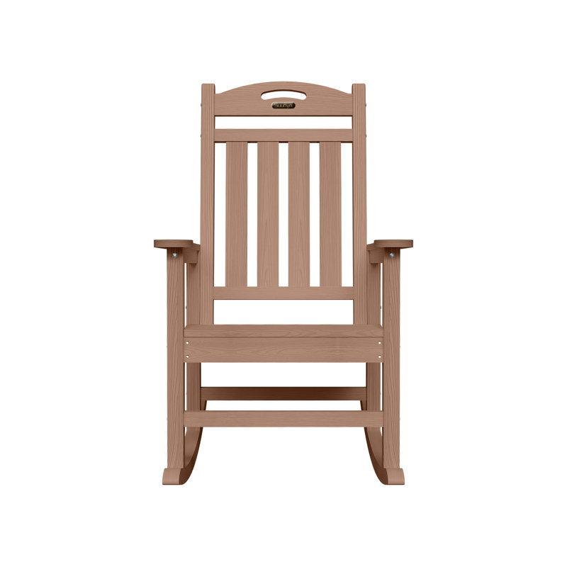 Chaise berçante pour foyer en PEHD, Brun