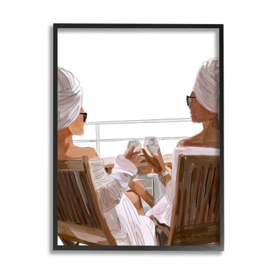 Au-434-Giclee " Summer Friends Relaxing On Beach "