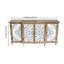 Armoire de rangement décorative délavée à 4 portes avec tablette réglable