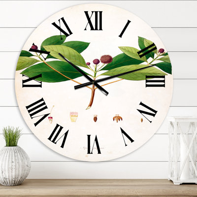 Vintage London Plants X - horloge murale maison de campagne
