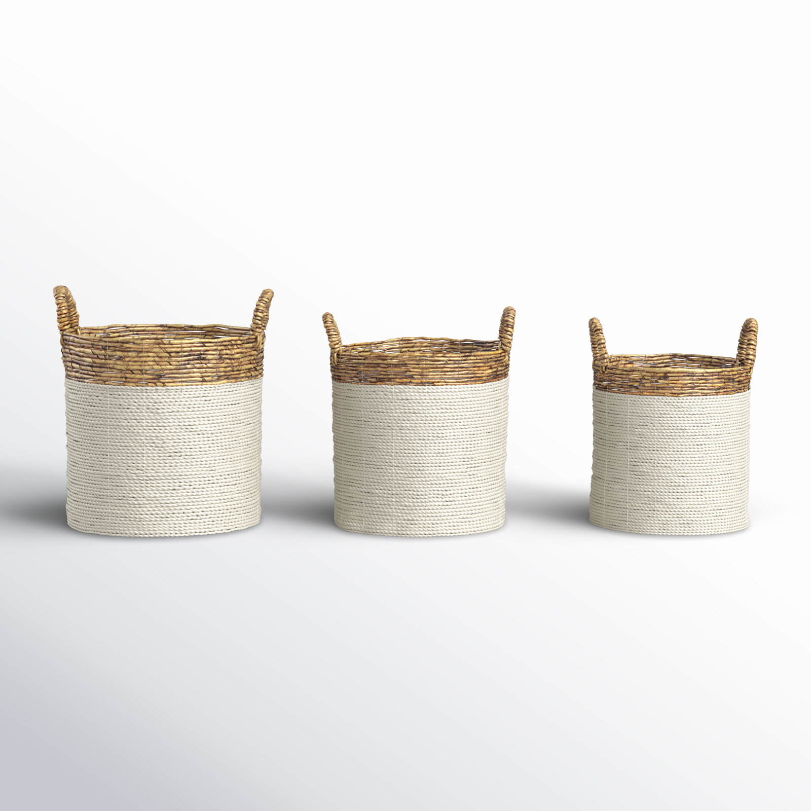 Set of top 3 - Seagrass Basket with Handle