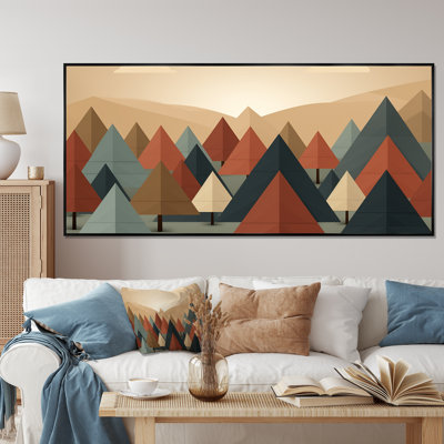 Vert et orange, mosaïque de Noël minimaliste II - art mural minimaliste
