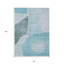 Tapis intérieur / extérieur bleu sarcelle abstrait et vert 8 pi x 10 pi HomeRoots