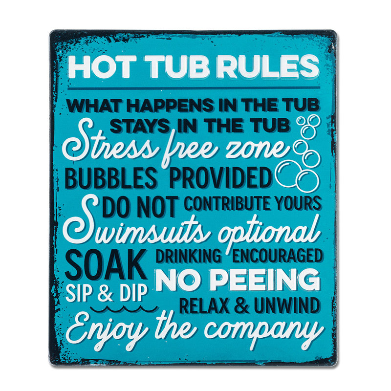 Panneau mural Dakson Hot Tub Rules