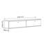 Meuble télé suspendu moderne et minimaliste en chêne saphir avec deux tiroirs (63,0'' L x 9,8'' P x 9,8'' H)-1659645921-1659645933
