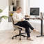 Fauteuil de bureau pivotant sans accoudoirs en similicuir rembourré et imperméable-938714777