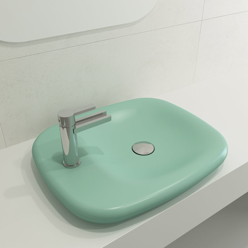 Fenice Vessel Bowl - 54x45cm 0TH, Matte Mint Green