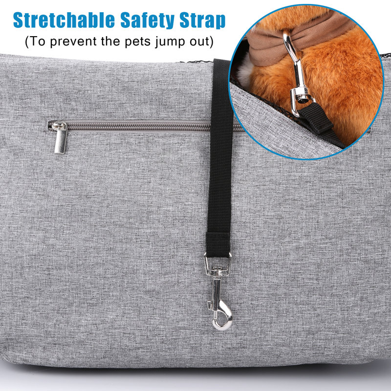 Ex-plus grand support pour chien avec attache réglable, Gris