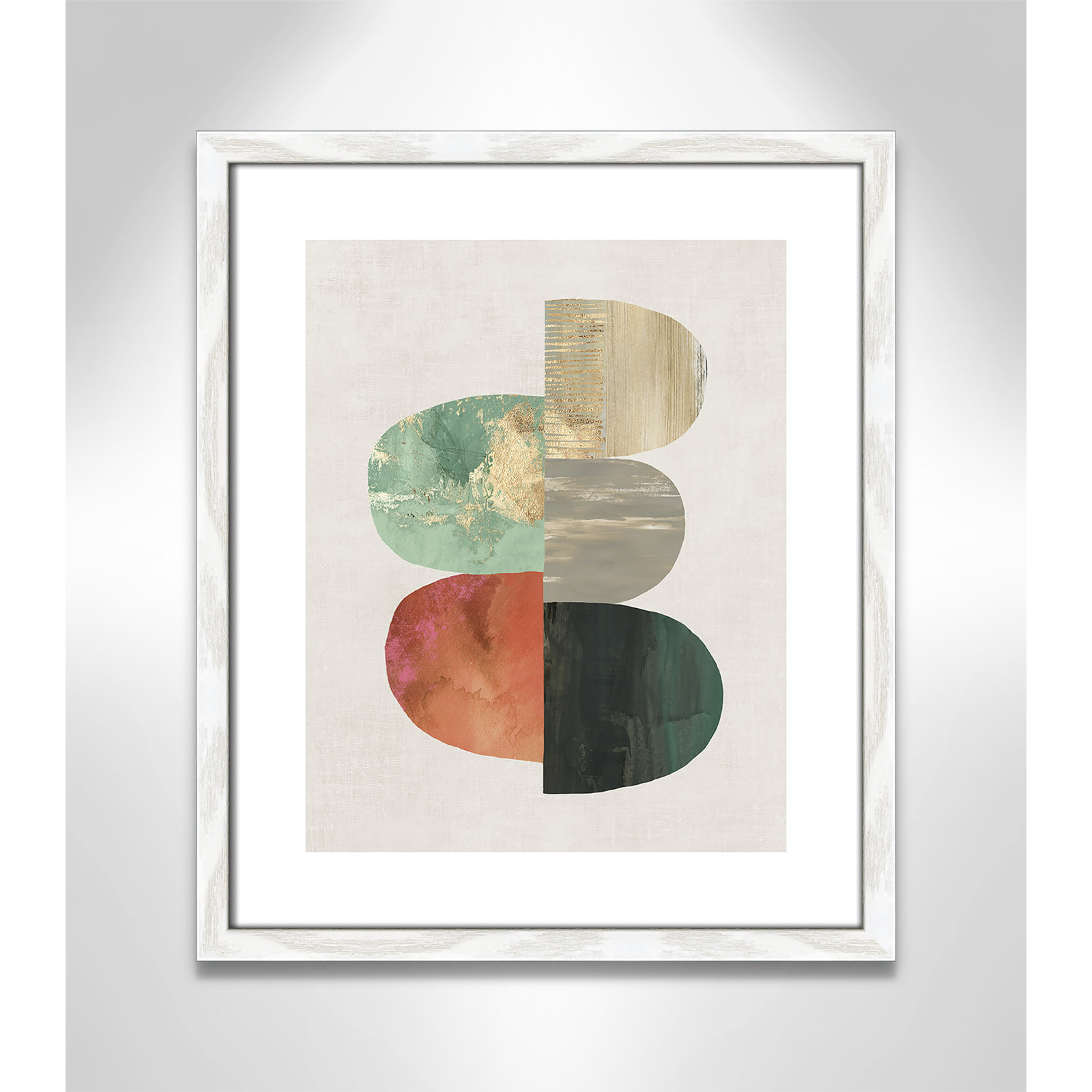 Evolving Energy I - Painting Print, Picture Framed Paper, 19" H x 16" W, Silver
