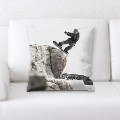 Coussin décoratif à snowboard
