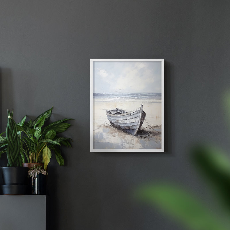 NAUTICAL Series CDXCII - Impression encadrée de qualité supérieure - Prêt à être accroché - Aucun clou requis, Blanc
